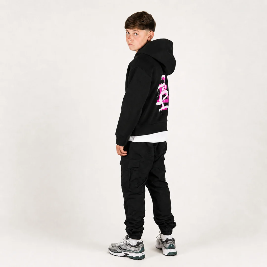 Junior Tonali Hoodie - Black/Pink - Image 3