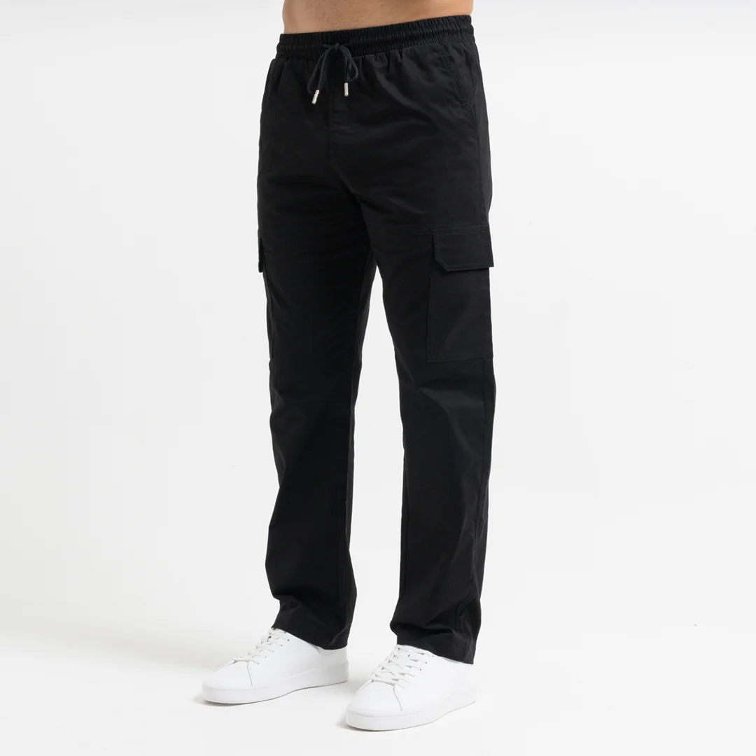 Rivero Relaxed Cargo Pants - Black - Image 3
