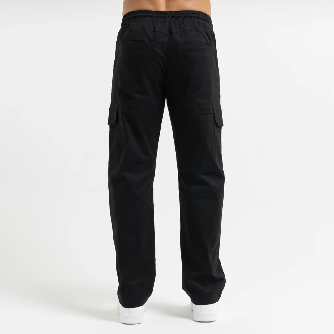 Rivero Relaxed Cargo Pants - Black - Image 4